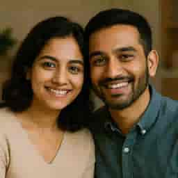 Priya & Arjun portrait