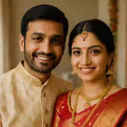 Meera & Karthik portrait